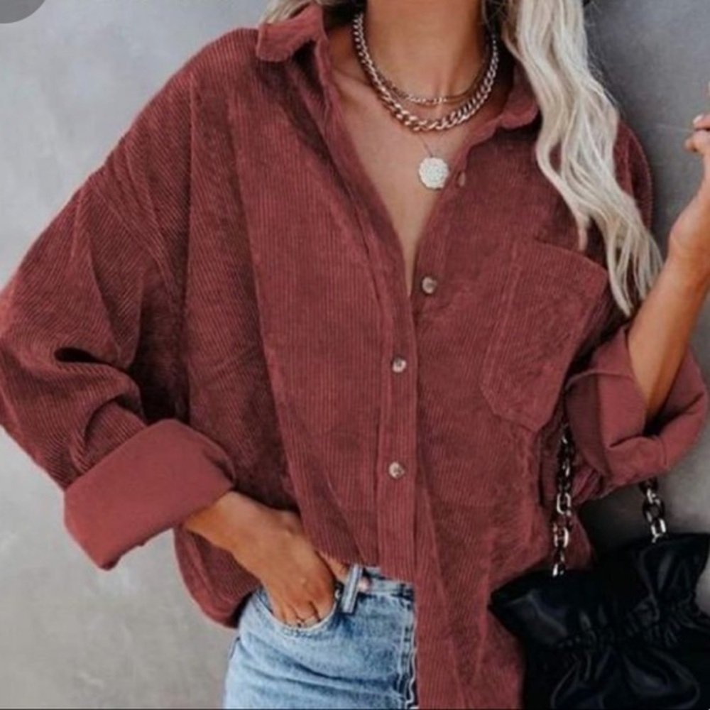 CORDUROY BUTTON UP SHIRT